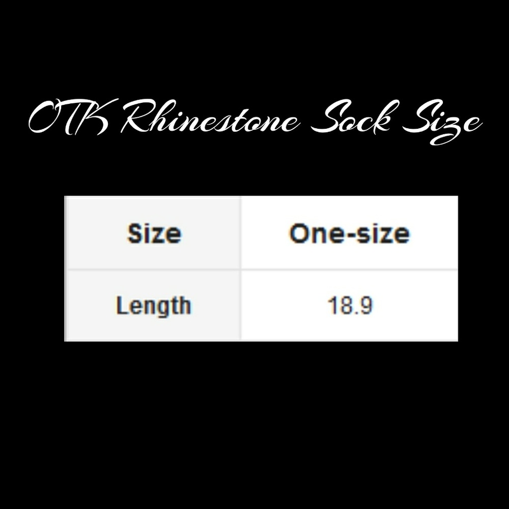 LAST PAIR Over The Knee Rhinestone & Bow Socks - Picture 2 of 5